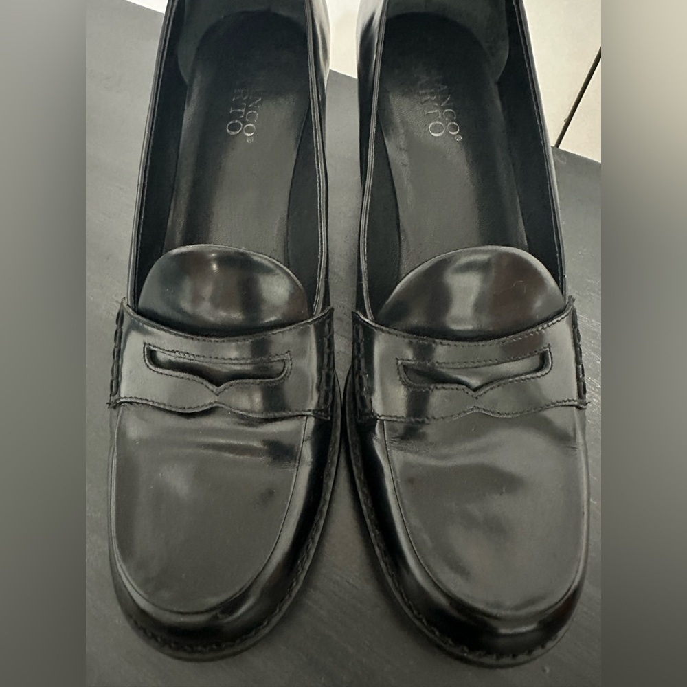 Franco Sarto black slip-on penny loafers - Picture 5 of 9